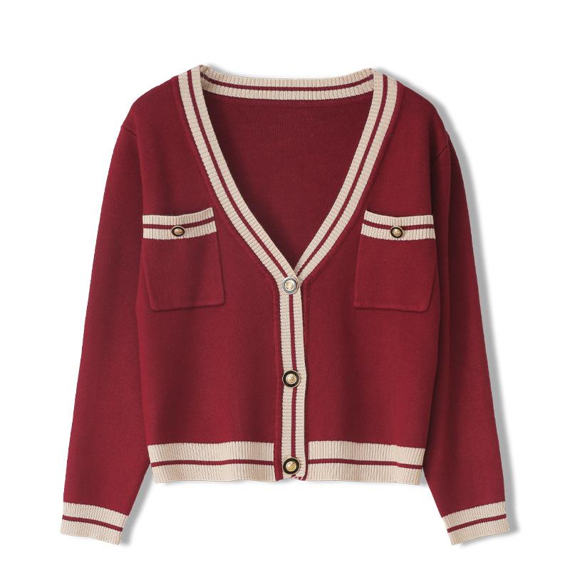 Knitted Cardigan Women Sweater Autumn Winter Ladies White Red Long Sleeve Cardigan Female Sweater Striped Coat Knitwear Tops, Black
Knitted Cardigan Women Sweater Autumn Winter Ladies White Red Long Sleeve Cardigan Female Sweater Striped Coat Knitwear Tops, Black