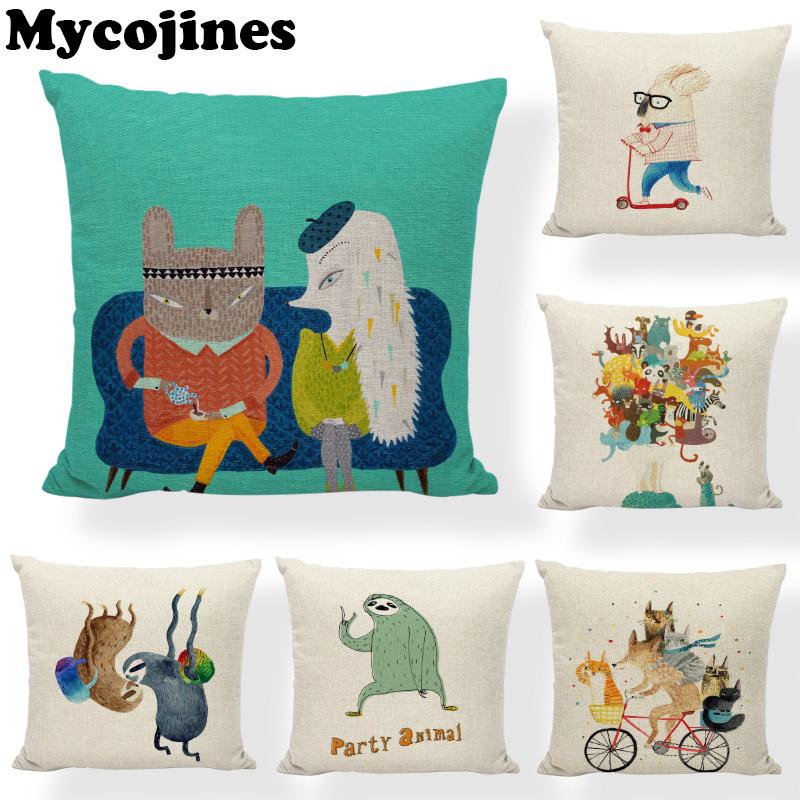 Creative Cartoon Sloth Cushion Cover Cat Mouse Linen Print Home Children Bedroom Bed Decoration Accessories Throw Pillow Cases
Creative Cartoon Sloth Cushion Cover Cat Mouse Linen Print Home Children Bedroom Bed Decoration Accessories Throw Pillow Cases