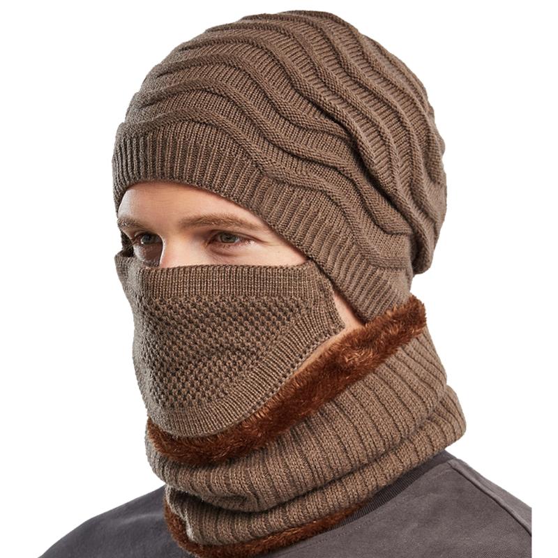 Winter 3pieces Set Beanies Hat + Scarf + Mask for Men Fashion Solid Wave Knitted Hat Outdoor Sportswear Men Masque Scarf Beanies
Winter 3pieces Set Beanies Hat + Scarf + Mask for Men Fashion Solid Wave Knitted Hat Outdoor Sportswear Men Masque Scarf Beanies