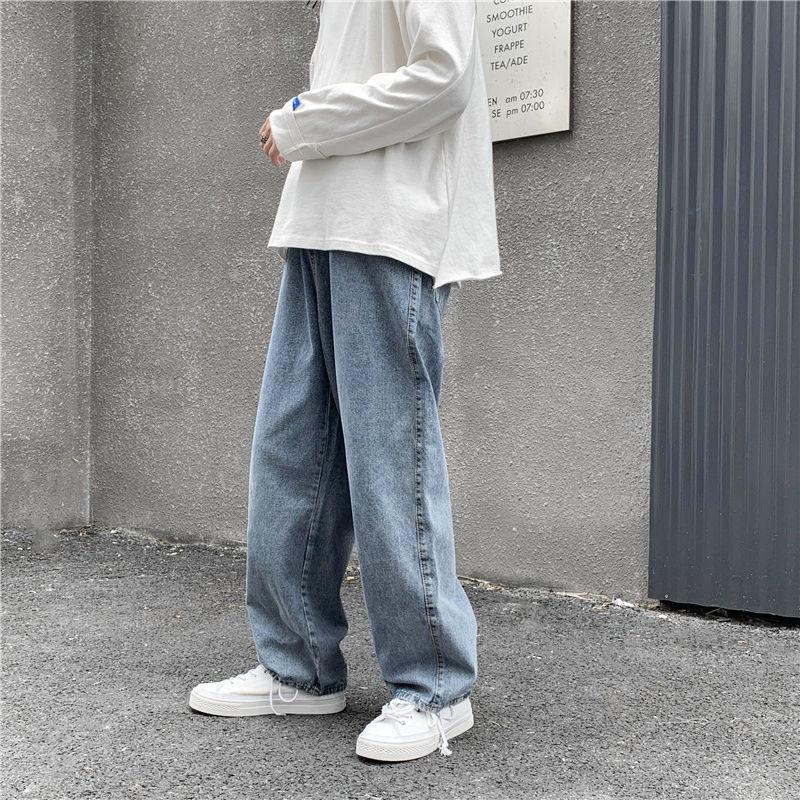 Autumn Korean Style Straight Jeans Men' Fashion Retro Casual Drawstring Jeans Men Streetwear Loose Hip-hop Denim Trousers Mens, Black
Autumn Korean Style Straight Jeans Men' Fashion Retro Casual Drawstring Jeans Men Streetwear Loose Hip-hop Denim Trousers Mens, Black