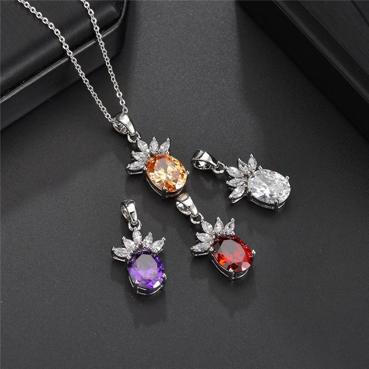 Pendant Necklaces Exquisite Gems Necklace Silver Plated Colour Cubic Zirconia Red/Purple Crystal For Women Charm Jewelry Gift
Pendant Necklaces Exquisite Gems Necklace Silver Plated Colour Cubic Zirconia Red/Purple Crystal For Women Charm Jewelry Gift