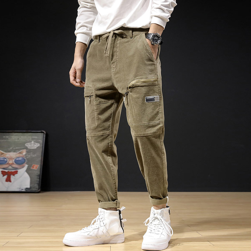 2021 New Korean Style Fashion Men Jeans Loose Fit Multi Pockets Casual Corduroy Cargo Pants Streetwear Khaki Color Hip Hop Harem Trousers Gh
2021 New Korean Style Fashion Men Jeans Loose Fit Multi Pockets Casual Corduroy Cargo Pants Streetwear Khaki Color Hip Hop Harem Trousers Gh