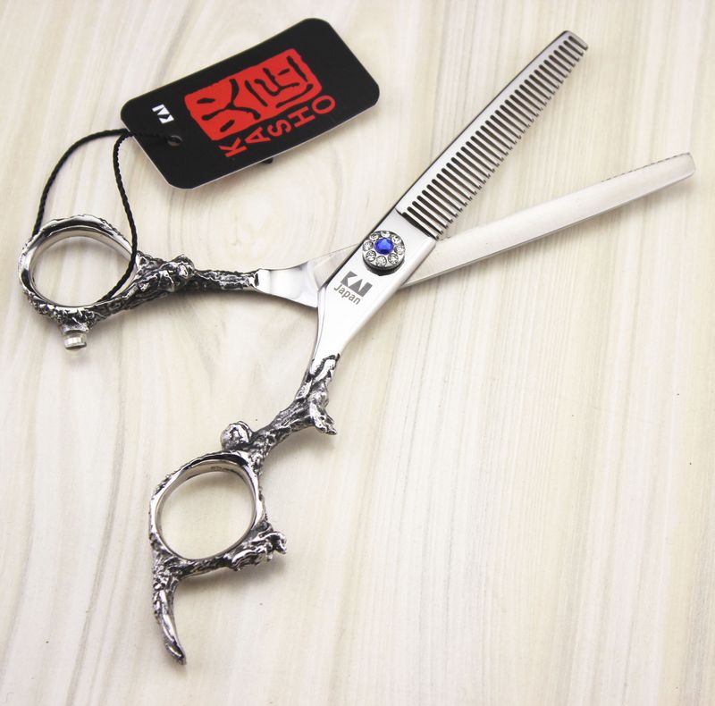 new arrival professional barber hair cutting scissors KASHO 6.0 inch 9CR dragon handle S2563
