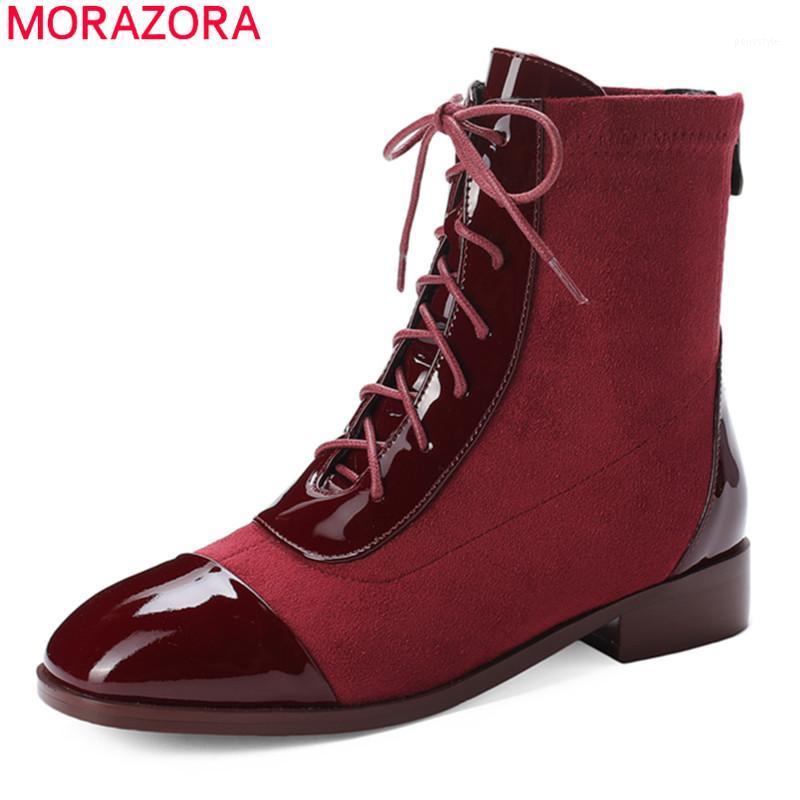 MORAZORA 2020 new arrive fashion genuine leather women boots low heel square toe lace up high quality ankle boots big size 33-431, Black
MORAZORA 2020 new arrive fashion genuine leather women boots low heel square toe lace up high quality ankle boots big size 33-431, Black