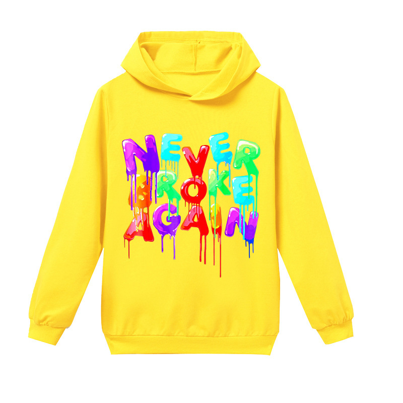 Youngboy Letters Printed Boys and Girls Casual Fashion Hoodie Cotton Newest Hip-hop Style Hooded Sweatshirt Tops 201008