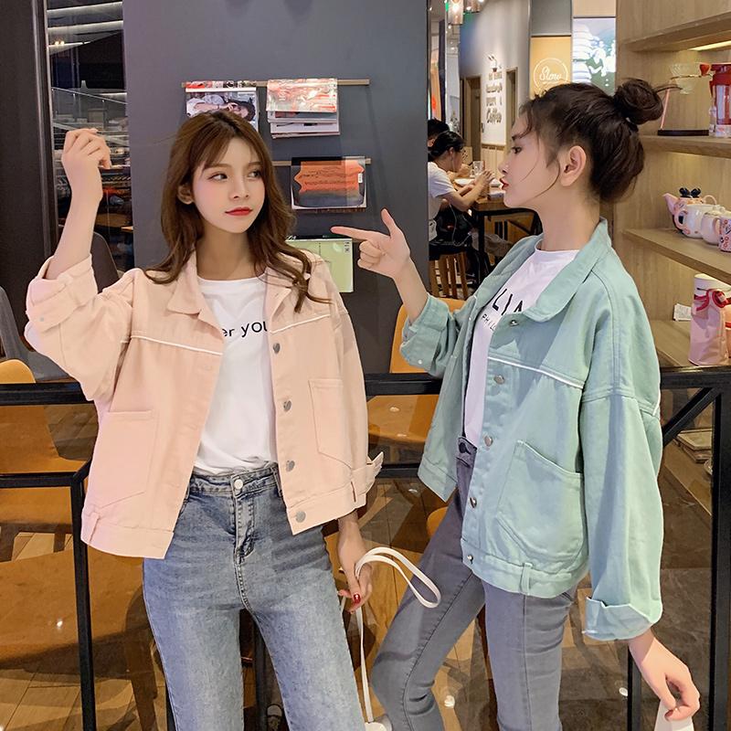 Denim Jacket Female 2020 New Casual Short Solid Loose Slim Thin Section Pocket Single-breasted Autumn Korean Style Students, Green
Denim Jacket Female 2020 New Casual Short Solid Loose Slim Thin Section Pocket Single-breasted Autumn Korean Style Students, Green