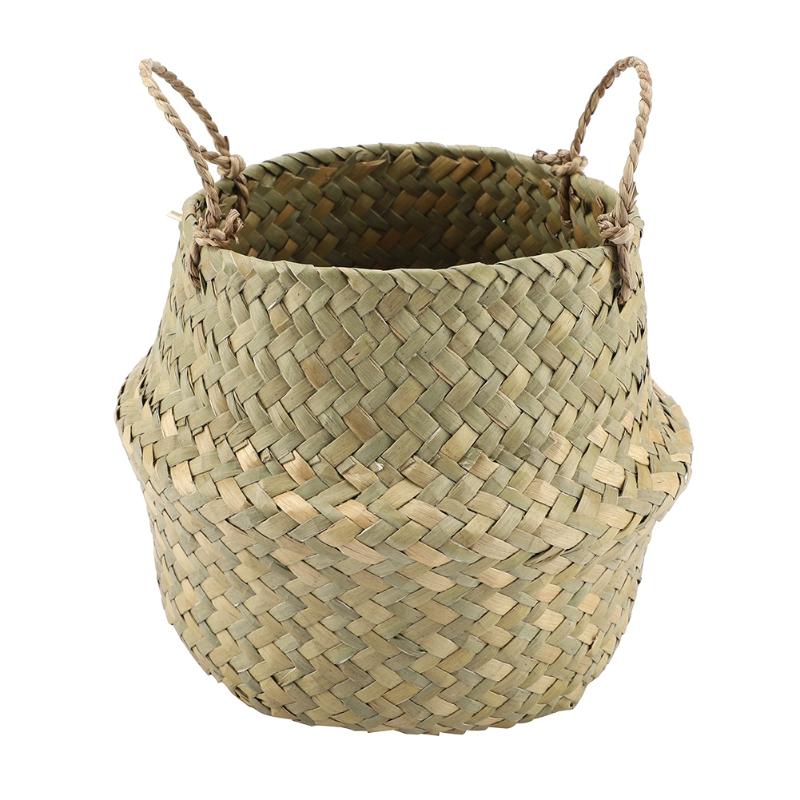 Foldable Natural Seagrass Woven Clothes Storage Basket Organizer Seagrass Belly Garden Flower Pot Planter Basket For Garden
Foldable Natural Seagrass Woven Clothes Storage Basket Organizer Seagrass Belly Garden Flower Pot Planter Basket For Garden