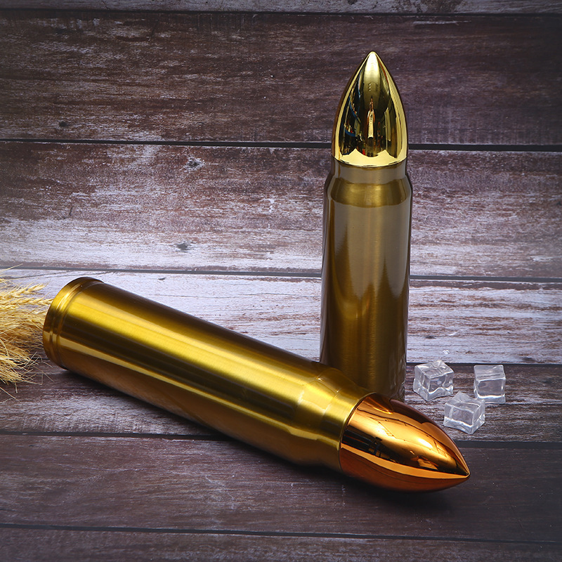 Creative Gold Bullet Shape Thermos Water Bottle Personality Stainless Steel Thermos Bottle Vacuum Flask Outdoor Sports Thermos LJ201218
Creative Gold Bullet Shape Thermos Water Bottle Personality Stainless Steel Thermos Bottle Vacuum Flask Outdoor Sports Thermos LJ201218