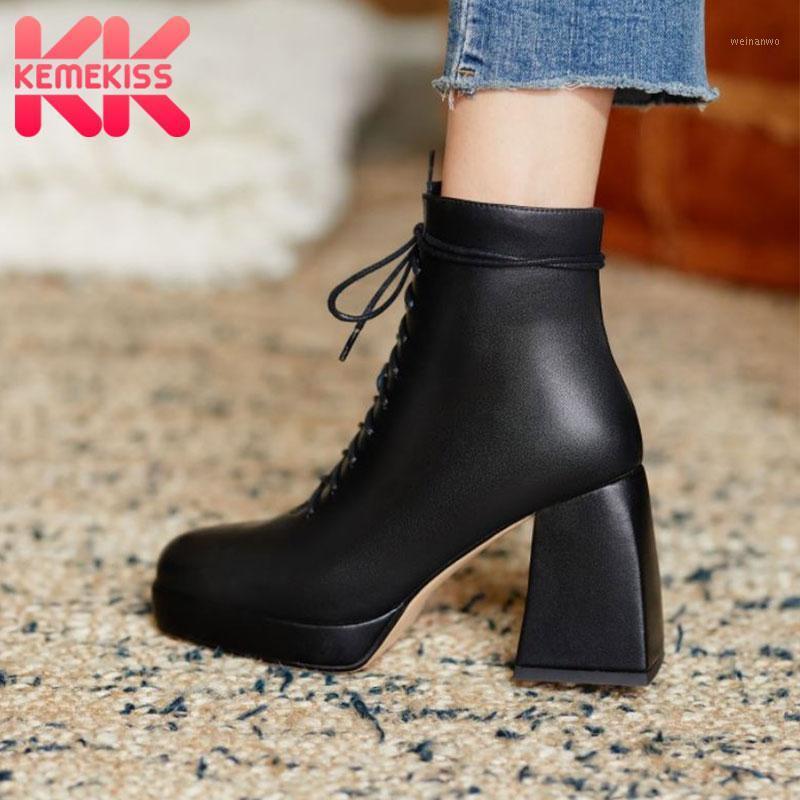 KemeKiss Women Ankle Boots Genuine Leather Fashion Platform Cross Strap High Heel Winter Shoes Woman Sexy Footwear Size 34-401, Black
KemeKiss Women Ankle Boots Genuine Leather Fashion Platform Cross Strap High Heel Winter Shoes Woman Sexy Footwear Size 34-401, Black