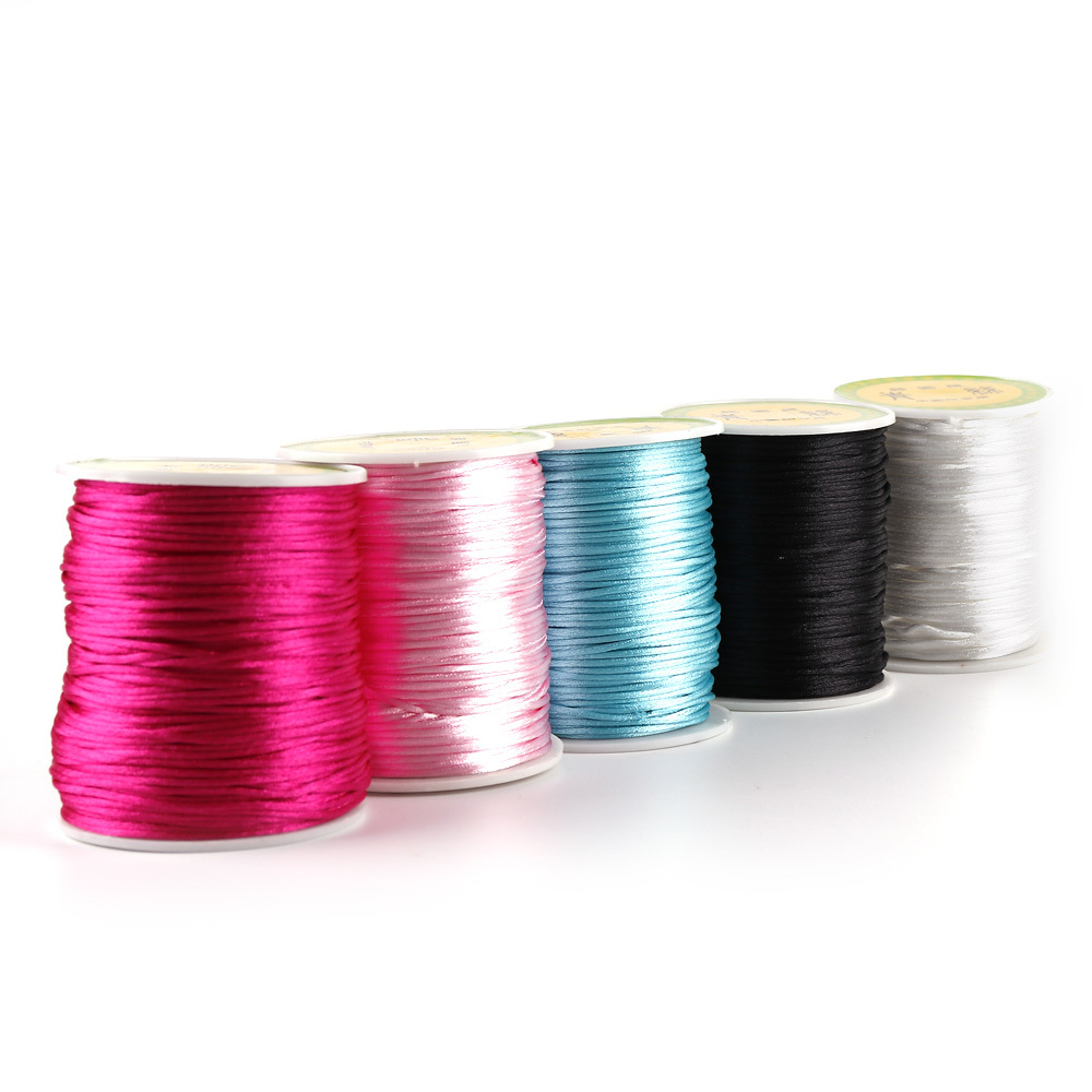 80m/pcs Teething Cords Satin Nylon Cord For Pendant Silicone Teether Necklace Teething Holder Chain Accessory Diy Y1221