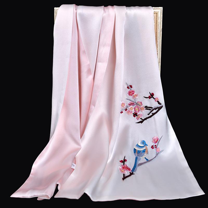 Double Real Silk Scarf For Women Solid Hand-Embroidered 100% Silk Shawls Wrap Luxury Long Pure Scarves For Ladies Party
Double Real Silk Scarf For Women Solid Hand-Embroidered 100% Silk Shawls Wrap Luxury Long Pure Scarves For Ladies Party