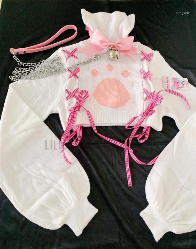 Bras Sets Pastel Girls Mini Sweater Cat Paws Pattern Top With Bell Collar Temptation Sexy Anime Costume Cosplay Women Porno Lenceria1, 1pc
Bras Sets Pastel Girls Mini Sweater Cat Paws Pattern Top With Bell Collar Temptation Sexy Anime Costume Cosplay Women Porno Lenceria1, 1pc