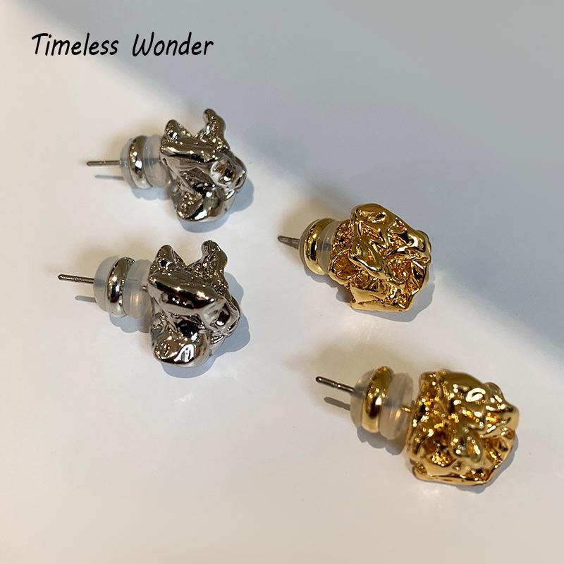 Stud Timeless Wonder Brass Geo Lava Statement Earrings Women Jewelry Goth Boho Designer Top Party Ins Queen Punk Cute Kpop 3213