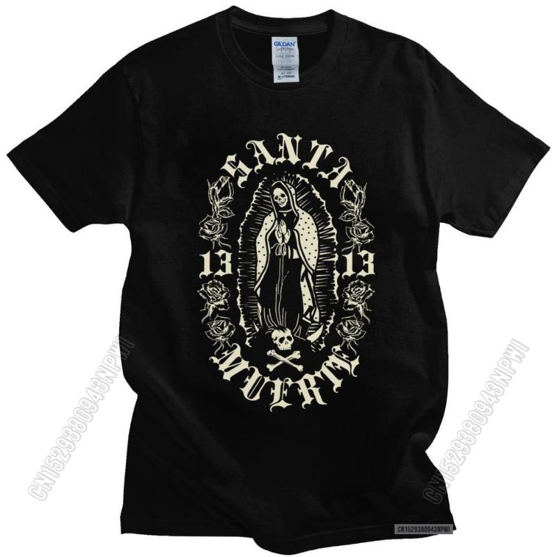 Men's T-Shirts Gothic Santa Muerte 13 T Shirts Men Cotton Lady Of Holy Death T-Shirt Mexican Skull Tee Soft Fabric Hip Hop Tshirt, White;black
Men's T-Shirts Gothic Santa Muerte 13 T Shirts Men Cotton Lady Of Holy Death T-Shirt Mexican Skull Tee Soft Fabric Hip Hop Tshirt, White;black