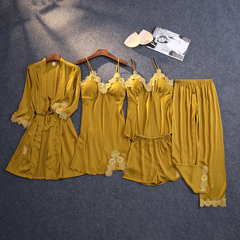 2021 New Female Spring Summer Solid Sleepwear with Sexy Pajama Lace Defines Feminine v Long Nightwear Ladies Cleavage J2nd, Yellow
2021 New Female Spring Summer Solid Sleepwear with Sexy Pajama Lace Defines Feminine v Long Nightwear Ladies Cleavage J2nd, Yellow