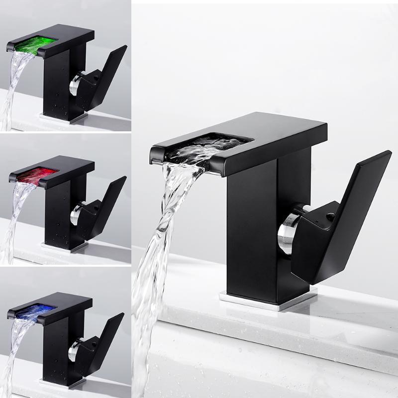 Basin Faucet LED 3 Colors Temperature Sensor Faucet Bathroom Sink Cold and Hot Water Mixer Tap Waterfall Single Handle Sink Tap1
Basin Faucet LED 3 Colors Temperature Sensor Faucet Bathroom Sink Cold and Hot Water Mixer Tap Waterfall Single Handle Sink Tap1