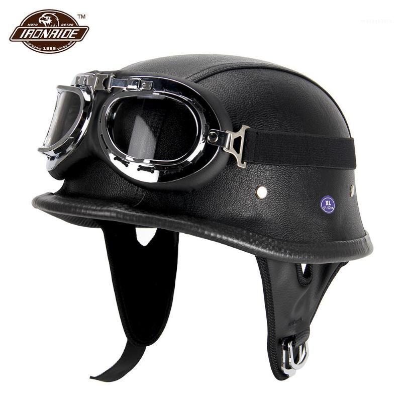 Motorcycle Helmets Leather Helmet German Open Face Half Chopper Biker Pilot DOT BLACK
Motorcycle Helmets Leather Helmet German Open Face Half Chopper Biker Pilot DOT BLACK