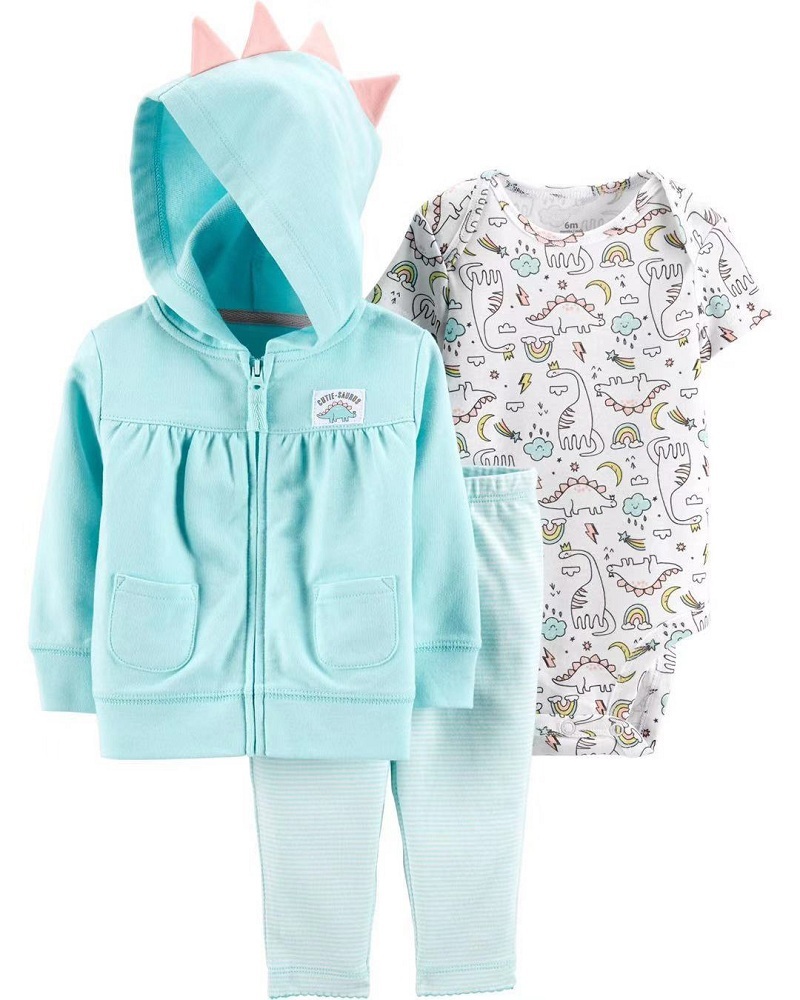 baby boy clothes hooded coat+romper+pants cartoon dog 2020 spring fall outfit new born long sleeve set newborn infant clothing Y1105