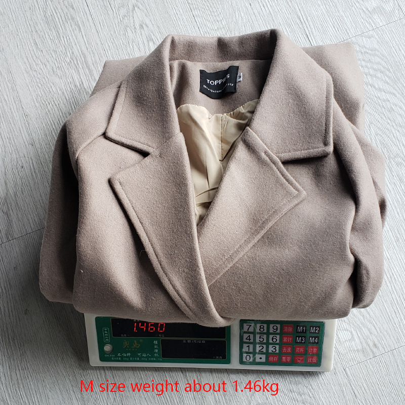 toppies Fall wool coat women long coat jacket 50% wool ladies outwear double breasted outwear 201222