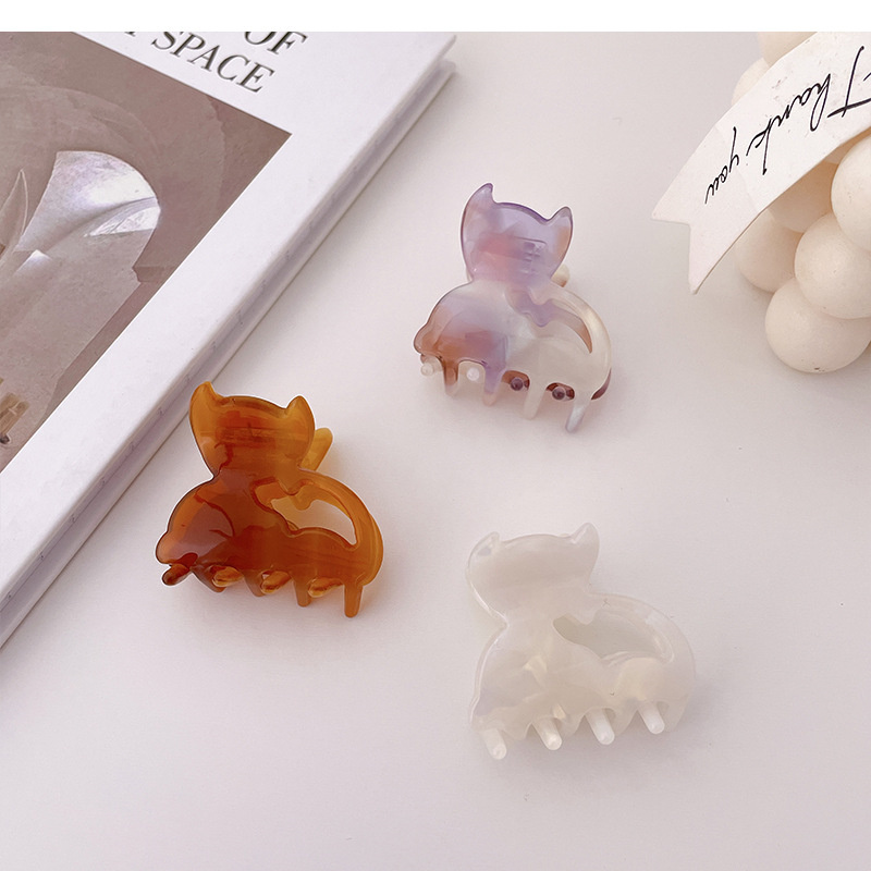 Length 3.8 CM Women Small Size Cat Shape Hair Clamps Hollow Out Acetic Acid Animal Wash Claw Clips European Female Headdress Ponytail Scrunchies Hairpins 5 Colors
Length 3.8 CM Women Small Size Cat Shape Hair Clamps Hollow Out Acetic Acid Animal Wash Claw Clips European Female Headdress Ponytail Scrunchies Hairpins 5 Colors