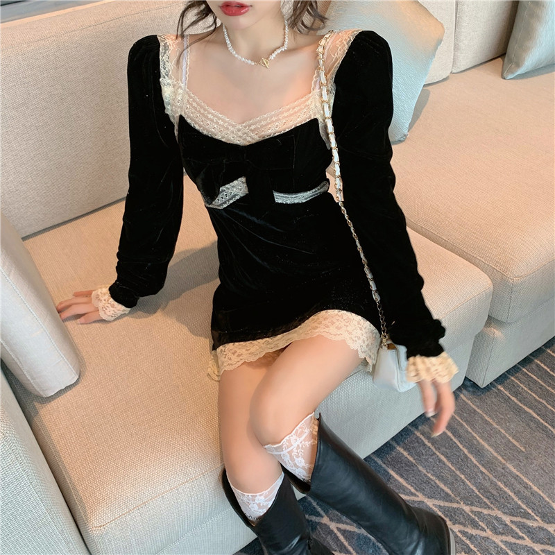 2021 New Sexy Black Autumn Lace Mini Women' Retro the Birthday Line Fashion Club Dress Short Dresses MC74 
2021 New Sexy Black Autumn Lace Mini Women' Retro the Birthday Line Fashion Club Dress Short Dresses MC74