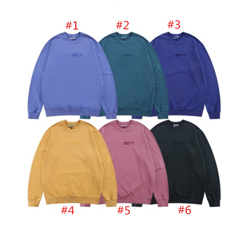 Embroidery Letter Couples Hoodies Spring Tops O-neck Long Sleeve Sweatshirt Terry Towel Pullover Fashion Designer Hoodie Candy Color Sweatshirts 6 Colors от DHgate WW