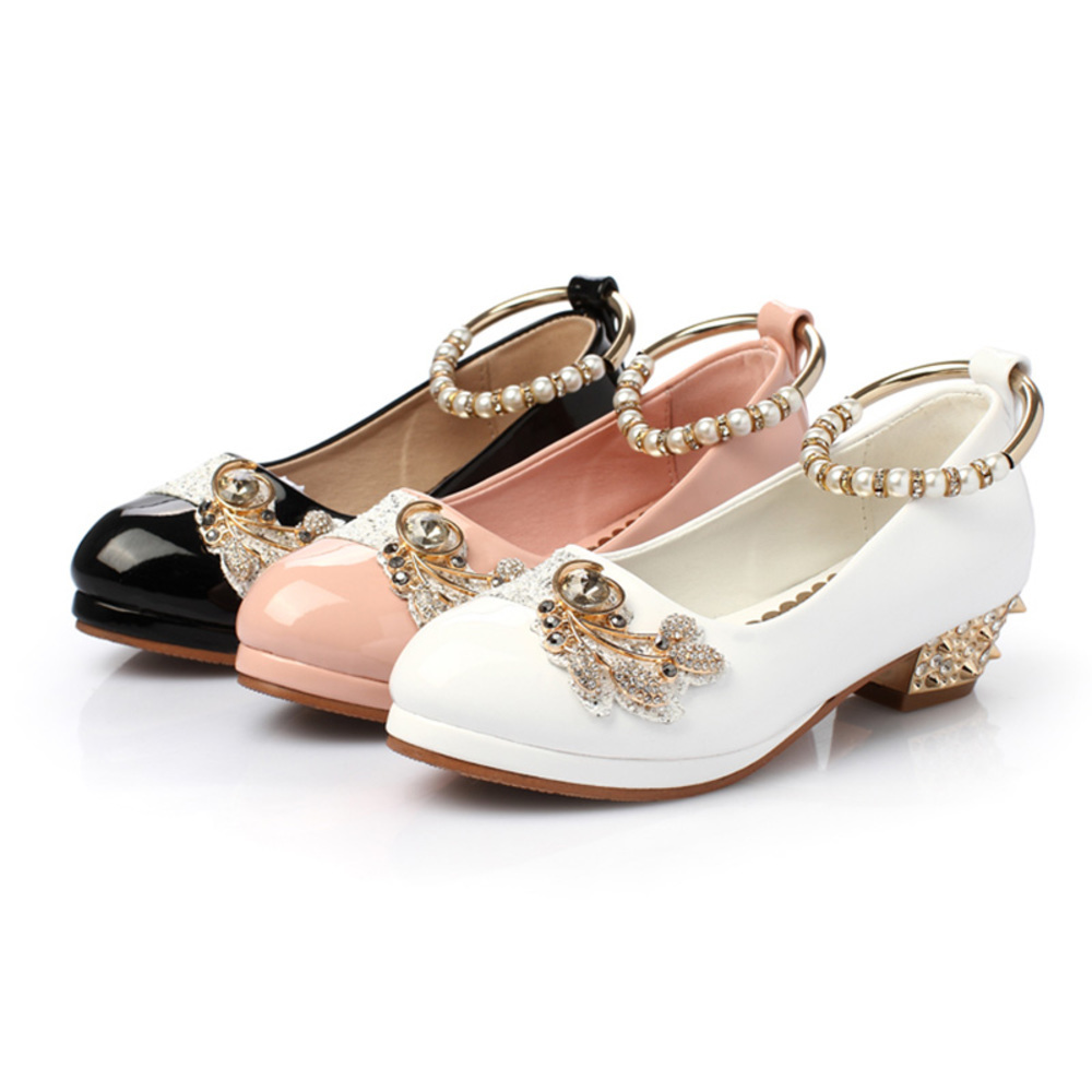 Vogue Children Shoes New Pearls Flower Crystal Rivets Kids PU Shoe Girl Low Heels Girls Princess Shoes, Box package has no product
Vogue Children Shoes New Pearls Flower Crystal Rivets Kids PU Shoe Girl Low Heels Girls Princess Shoes, Box package has no product