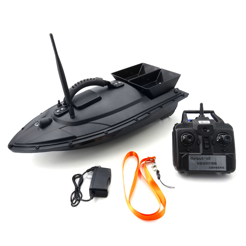 

Flytec 2011-5 / V007 / V500 Electric Fishing Bait RC Boat 500M Remote Fish Finder 5.4km/h Double Motor Toys Kit / RTR Version, Black