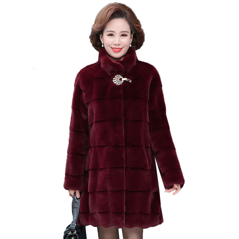 Female Winter Elderly Middle-aged New Fur Coat Casual Imitation Tops of Mink Wool Outerwear R891 U57i, Red wine
Female Winter Elderly Middle-aged New Fur Coat Casual Imitation Tops of Mink Wool Outerwear R891 U57i, Red wine