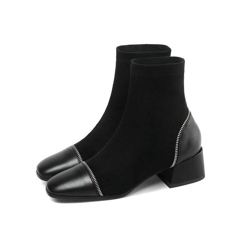 Sexy patchwork square Toe Fashion Ankle Boots Square Heel Women Boots Autumn Winter Women Shoes Big Size 34-43, Black
Sexy patchwork square Toe Fashion Ankle Boots Square Heel Women Boots Autumn Winter Women Shoes Big Size 34-43, Black