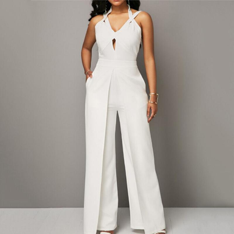 Summer 2020 Fashion Sexy Party Jumpsuit Sexy Sleeveless Halter Elegant Jumpsuit Deep V Slim Halter rompers womens, White
Summer 2020 Fashion Sexy Party Jumpsuit Sexy Sleeveless Halter Elegant Jumpsuit Deep V Slim Halter rompers womens, White