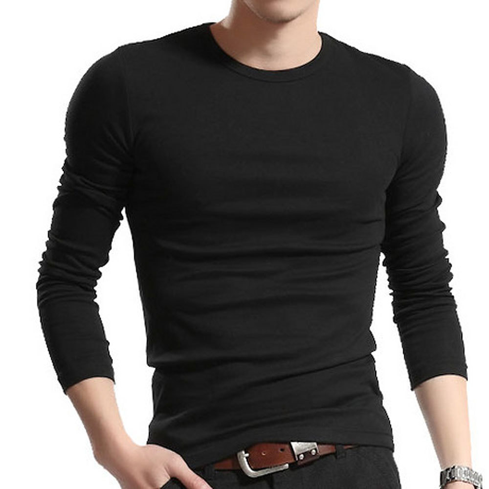 Men T Solid Shirts Fashion New Fashion Fitness Long Sleeve Tshirts HommeTops&Tees Camisetas Hombre Hip Hop R1058 201004
