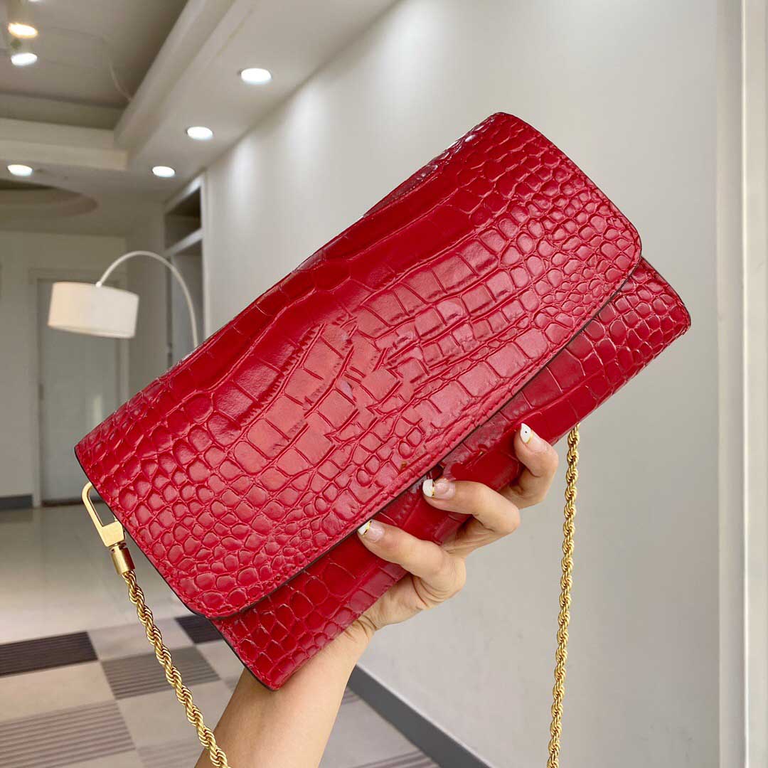Top quality Genuine Leather Eleanor small Bag Shoulder bags women bags Crossbody bag Croc-embossed leather chain ELEANOR CLUTCH, Red
Top quality Genuine Leather Eleanor small Bag Shoulder bags women bags Crossbody bag Croc-embossed leather chain ELEANOR CLUTCH, Red