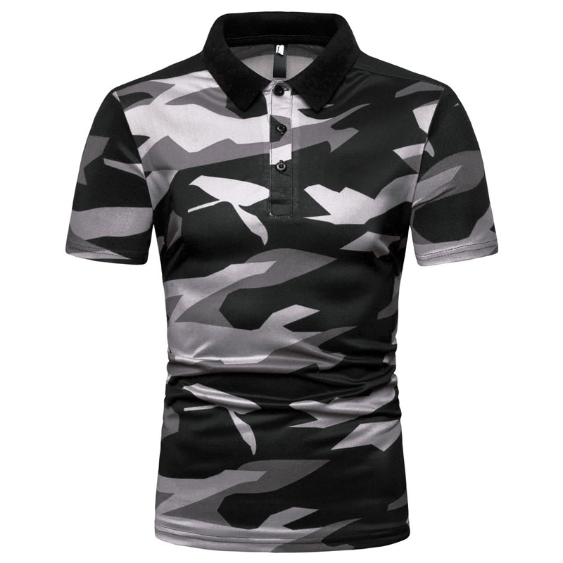 Ouma Summer Men's Short Sleeve POLO Shirt Fashion Camouflage Print Loose Slim Fit Large Lapel, Green
Ouma Summer Men's Short Sleeve POLO Shirt Fashion Camouflage Print Loose Slim Fit Large Lapel, Green
