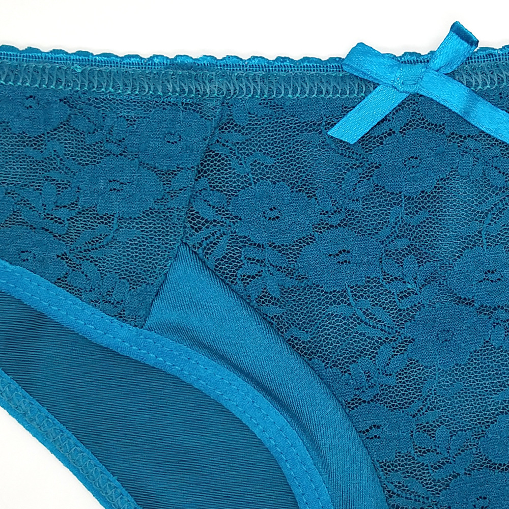 Girl's Panties Solid and Breathable Lace Girls Briefs Panties Transparent Thongs G-string Female Comfortable Lingerie 6pcs/lot Y0126