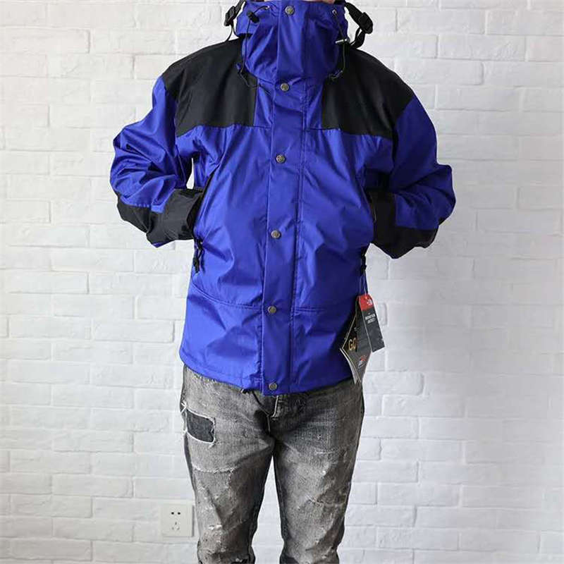 Autumn men's street style outdoor sports stitching collar-colored blazer with hood windproof waterproof moutain jacket in eight colors M-XXL