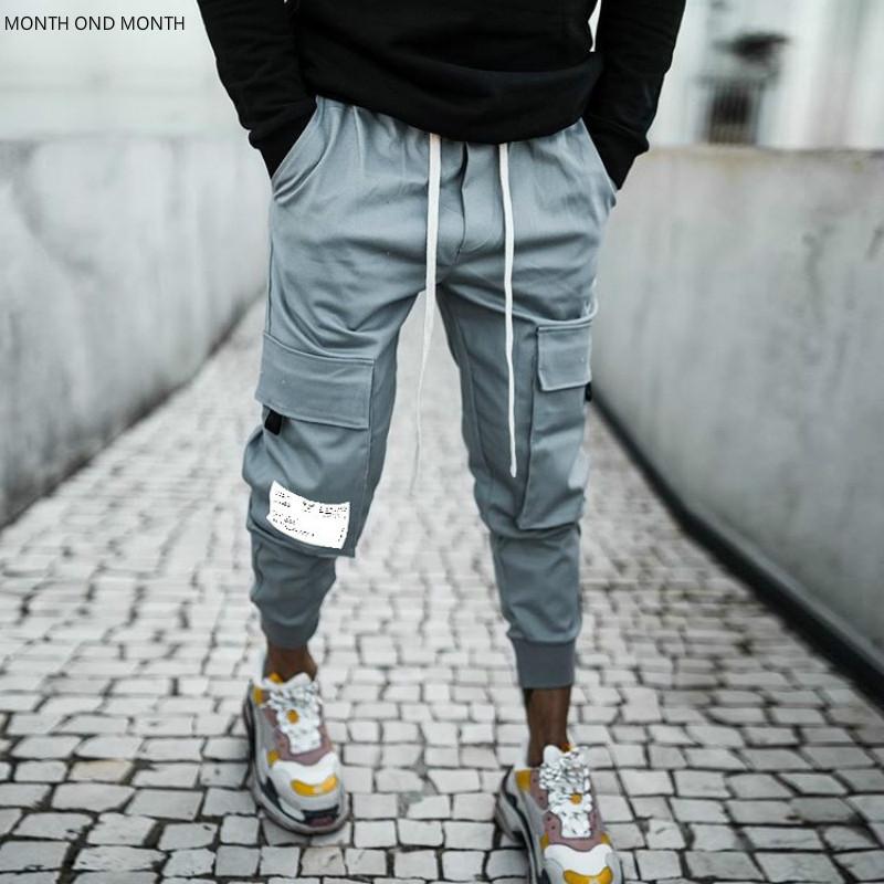 Men's Pants Cargo Hip-Hop Jogger Harem Multi-Pocket Casual Mens Trousers Fashion Harajuku Streetwear Tide Clothing Brand Sweatpants
