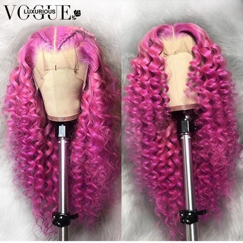 180% 200% HD Transparent Lace Frontal Wig Preplucked Deep Curly Lace Front Wig Hot Pink Brazilian Remy Human Hair Wigs For Women, Hot pink wig
180% 200% HD Transparent Lace Frontal Wig Preplucked Deep Curly Lace Front Wig Hot Pink Brazilian Remy Human Hair Wigs For Women, Hot pink wig