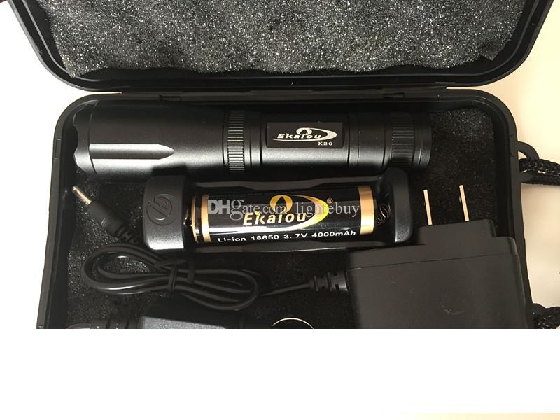 Ekaiou k20 XML T6 3800lm led Flashlights Torches Zoomable Tactical Flashlight torch light with 18650 battery charger gift boxs set
Ekaiou k20 XML T6 3800lm led Flashlights Torches Zoomable Tactical Flashlight torch light with 18650 battery charger gift boxs set