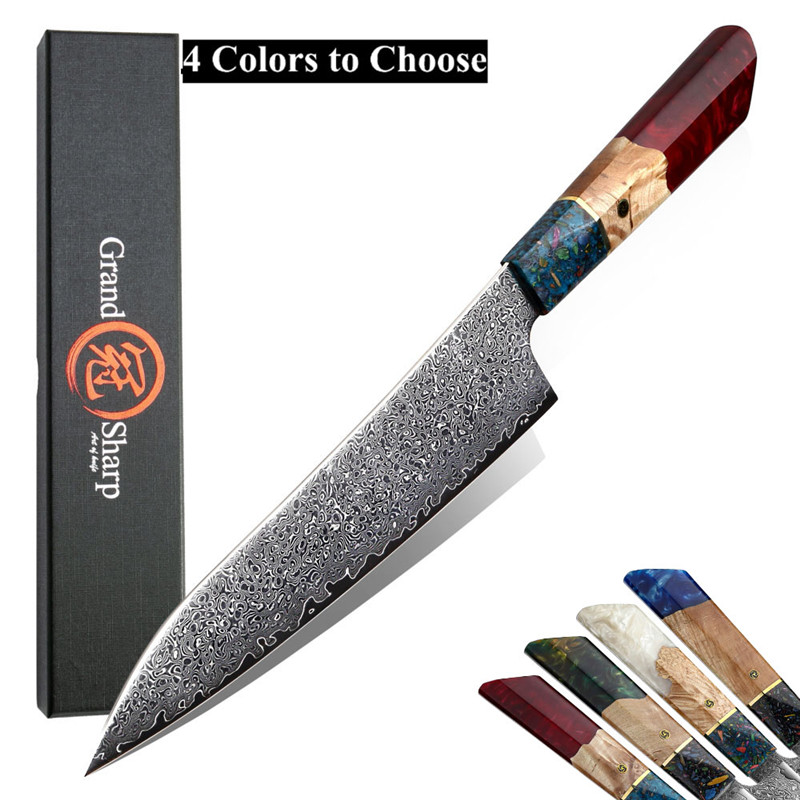 Grandsharp 8.6 Inch Chef's Knife 67 Layers vg10 Japanese Damascus Kitchen Knife Kitchen Stainless Steel Tool Gyuto Knives Gift
Grandsharp 8.6 Inch Chef's Knife 67 Layers vg10 Japanese Damascus Kitchen Knife Kitchen Stainless Steel Tool Gyuto Knives Gift