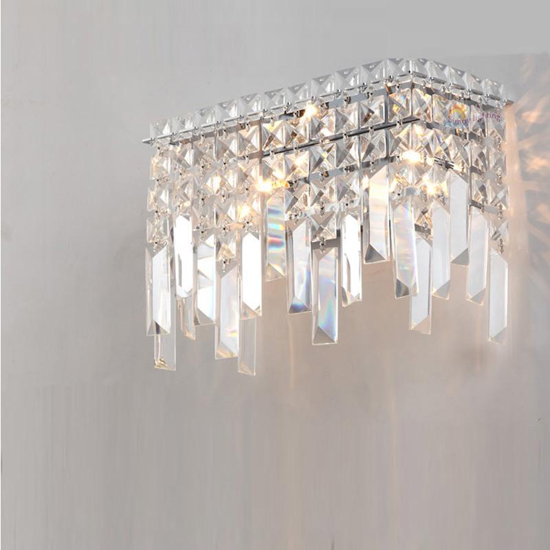 Modern crystal wall lamp mirror Led lights & lighting bathroom led wall lamp makeup bedroom aisle sconce E14 hotel fixture
Modern crystal wall lamp mirror Led lights & lighting bathroom led wall lamp makeup bedroom aisle sconce E14 hotel fixture