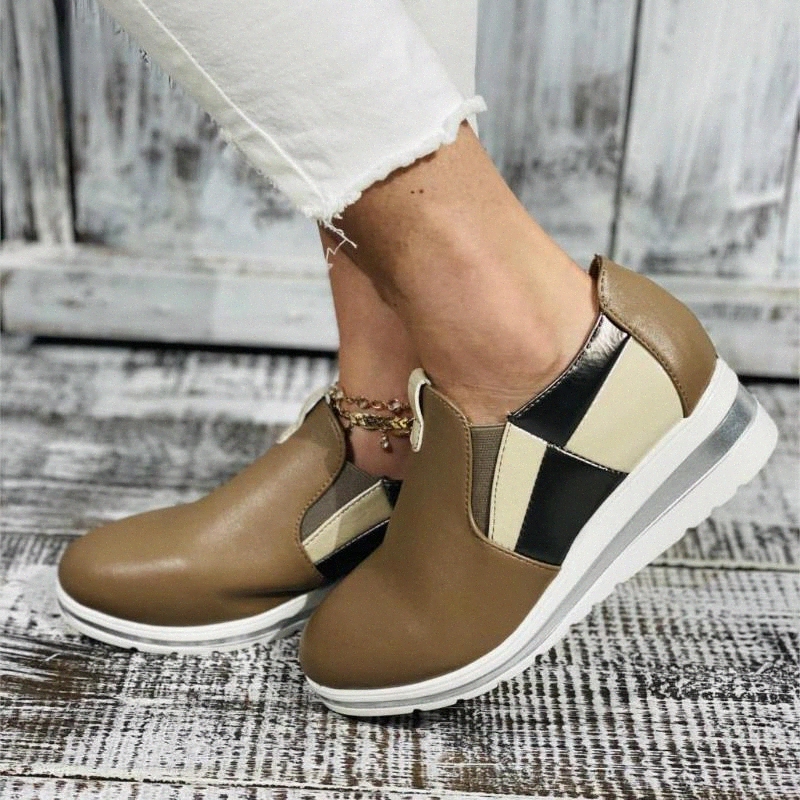 Woman Autumn Flat Platform PU Slip On Casual Shoes Woman Elastic Band Thick Bottom Vulcanized Shoes Female Mixed Color Fashion #ca7y
Woman Autumn Flat Platform PU Slip On Casual Shoes Woman Elastic Band Thick Bottom Vulcanized Shoes Female Mixed Color Fashion #ca7y