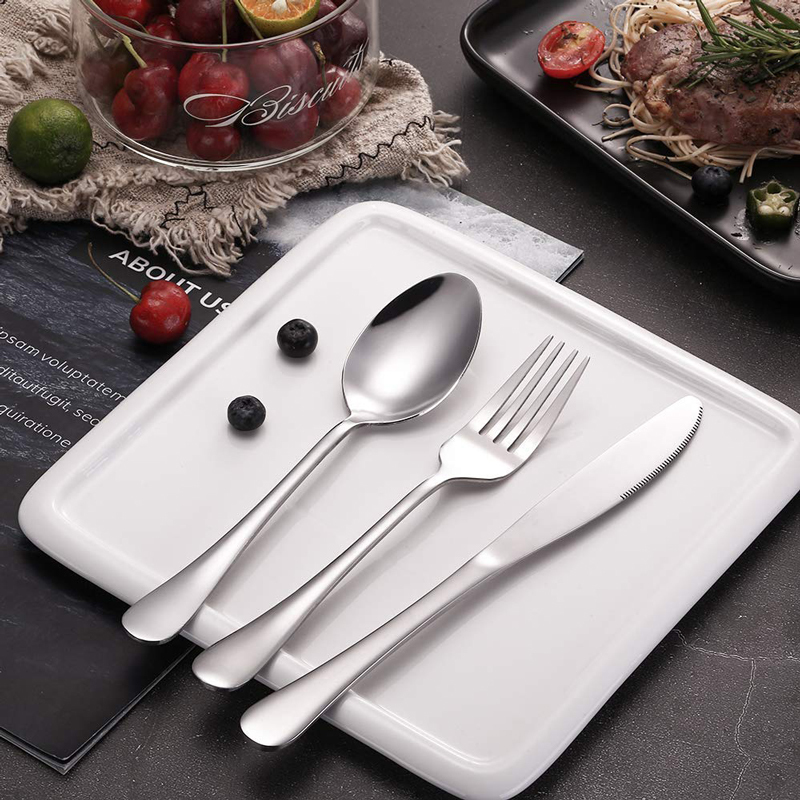 Sunhanny Dinnerware Set Travel Camping Cutlery Set Reusable Silverware with Metal Straw Spoon Fork Chopsticks and Portable Case T200430