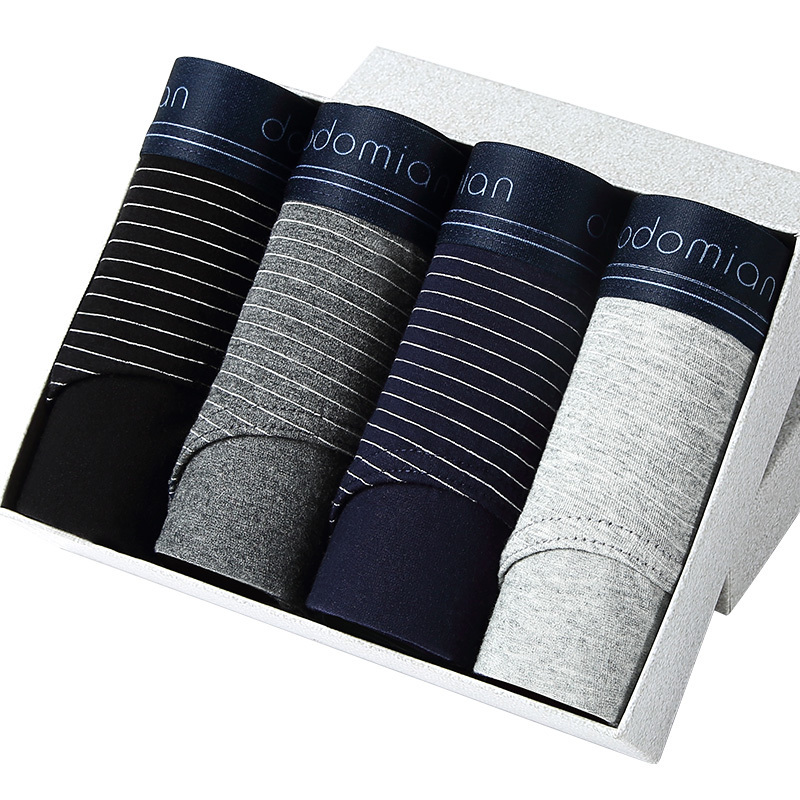 4pcs lot Men Underwear Briefs Cotton Striped Mens Sexy Briefs Low Waist Breathable Soft Gay Underwear Cueca Spring High Quality T200511