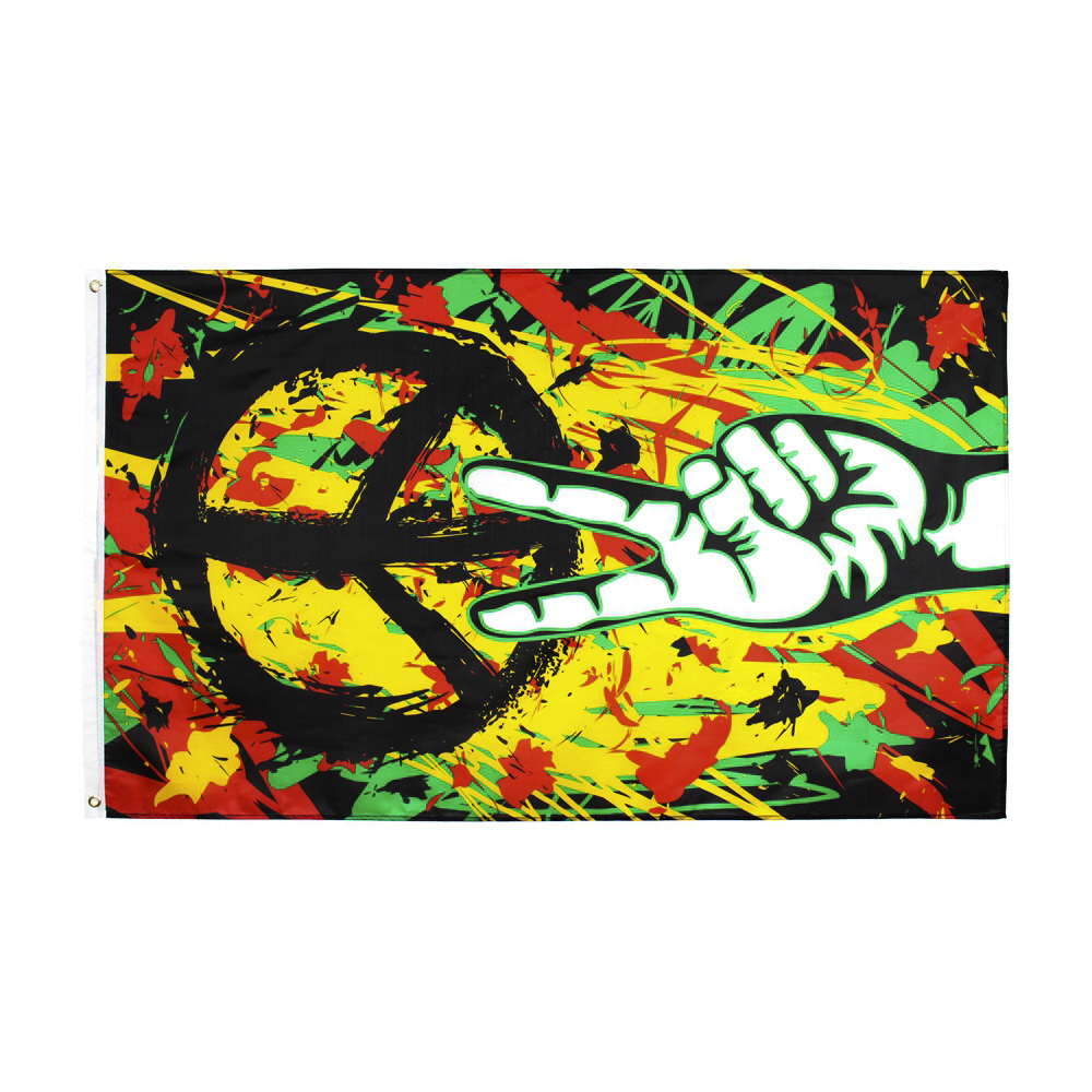 Rasta Peace Grafitti Flag Wholesale FreeShipping In Stock 3x5ft Factory Price 100% Polyester For Decoration
Rasta Peace Grafitti Flag Wholesale FreeShipping In Stock 3x5ft Factory Price 100% Polyester For Decoration
