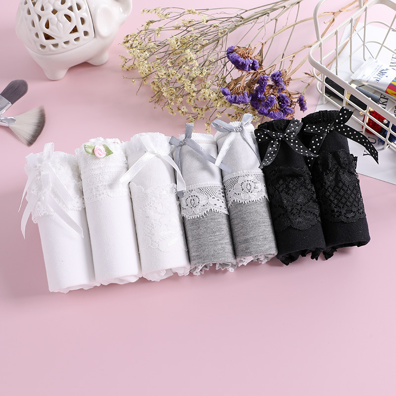 7Pcs/lot Underwear Women Panties Briefs Girls Sexy Panties Women Lingeries Cueca Calcinhas Cotton Shorts Underpants Panty Ladies 201112