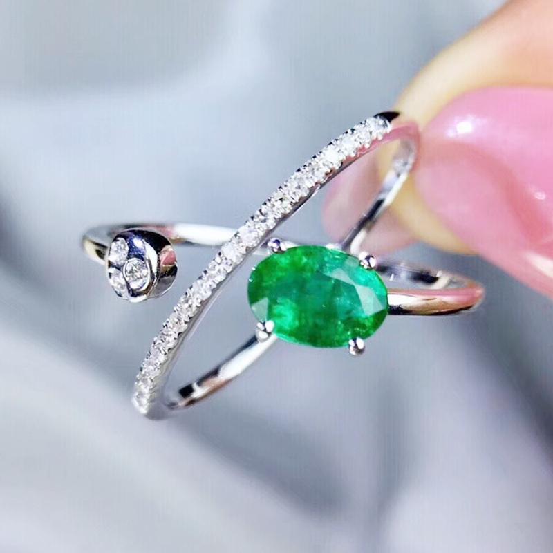 Cluster Rings Natural Real Emerald Ring Per Jewelry 4*6mm 0.52ct Gemstone 925 Sterling Silver Fine Fashion Style J210606, Golden;silver
Cluster Rings Natural Real Emerald Ring Per Jewelry 4*6mm 0.52ct Gemstone 925 Sterling Silver Fine Fashion Style J210606, Golden;silver
