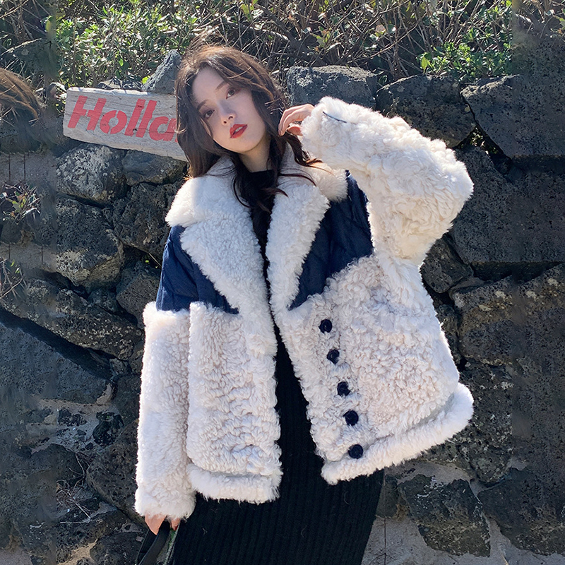 2021 New Winter Korean Lamb Wool Loose with Long Sleeve Lapel Sewing Hot Thickening New Casual Fashion Female Jacket 70q G7tk, White
2021 New Winter Korean Lamb Wool Loose with Long Sleeve Lapel Sewing Hot Thickening New Casual Fashion Female Jacket 70q G7tk, White