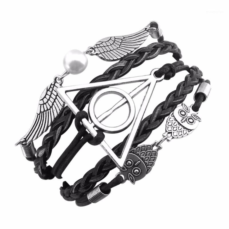 FWORLD Vintage leather rope harry Deathly Hallows bracelets hand weave multilayer retro bracelets for movie fans B-0501
FWORLD Vintage leather rope harry Deathly Hallows bracelets hand weave multilayer retro bracelets for movie fans B-0501