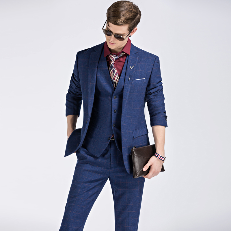 High Quality Men' Suits Formal 2020 Latest Styles Slim Fit Lattice Business Mens Plaid Suits 3 Pieces Groom Wedding Suit 998, Blue
High Quality Men' Suits Formal 2020 Latest Styles Slim Fit Lattice Business Mens Plaid Suits 3 Pieces Groom Wedding Suit 998, Blue